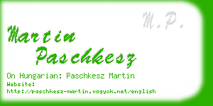 martin paschkesz business card